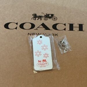 Coach Floral Magnet Hangtag w ball chain NIP